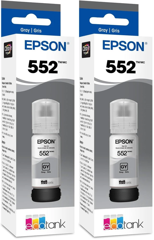 Main image of Claria ET Premium T552520 High Capacity Bottle Ink - Gray (Pack of 2)