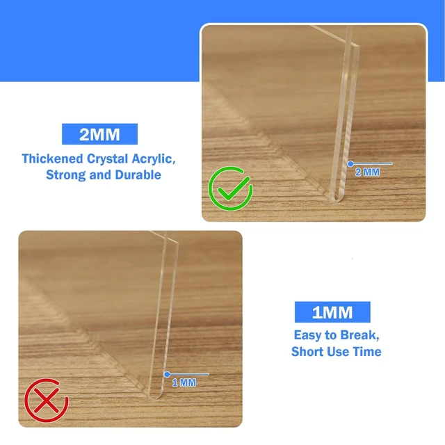 Alt view image 4 of 7 - Acrylic Sign Holder 8.5 x 11 Horizontal 6 Pack Slant Back Acrylic Stands for Display Plexiglass Clear Acrylic Display Stands for Ad Frame, Picture Photo Frames, Promotions, Restaurants, Office