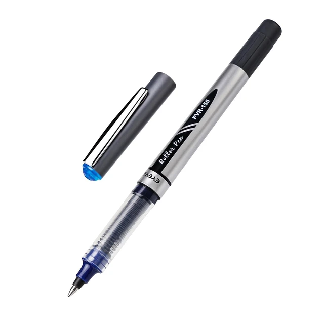 Alt view image 3 of 7 - Blue Rollerball Pens 0.7mm, 25 Pack Liquid Ink Roller Ball Pen Medium Point Quick Dry, Blue Ink Pens Fine Point Smooth Writing Pen for Journaling, Note Taking, Office, School Supplies