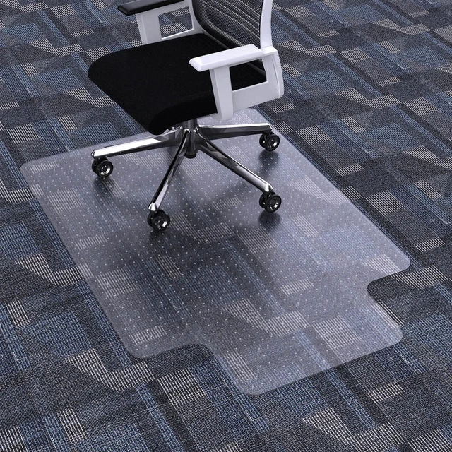 Main image of Office Chair Mat for Carpet - 30" x 48" Computer Desk Chair Mats for Carpeted Floors, Easy Glide Rolling Plastic Floor Mat, ChairMats (with Lip)
