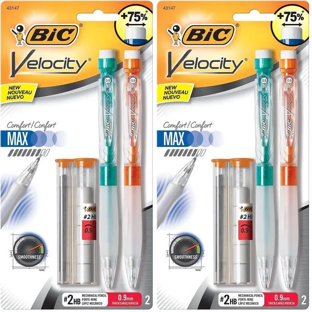 Main image of Velocity Max Mechanical Pencil, Thick Point (0.9mm), 2-Count (Pack of 2)