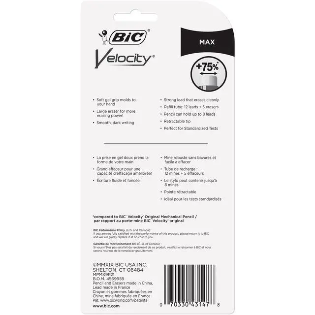 Alt view image 7 of 7 - Velocity Max Mechanical Pencil, Thick Point (0.9mm), 2-Count (Pack of 2)