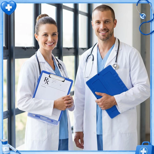 Alt view image 7 of 7 - 6 Pcs Clipboard with Storage Heavy Duty 8.5 X 11,Dark Blue Storage Clip board Bulk, Plastic Nursing Folder with Pen Holder, A14 Medical Organizer,for Teacher Office, Organization