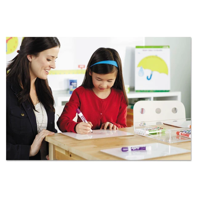 Alt view image 2 of 7 - Dry Erase Markers, Low Odor Ink, Red, Chisel Tip, 12 Count