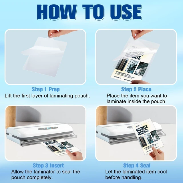 Alt view image 4 of 7 - 200 Pack 5mil 3x5" Thermal Laminating Pouches Badge Laminate Pouches Clear Laminated Luggage Tags Printable Laminator Pouches for Business Permits Cards (200, 3"x5"-5mil)