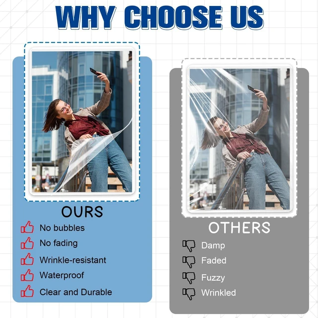 Alt view image 4 of 7 - 300 Pack 3mil Thermal Laminating Pouches 5x7" Photo Size Laminating Sheets Laminate Pouches Clear Laminator Pouches for Flashcards Sign Cards Flyer Menu Certificates