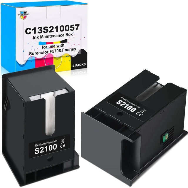 Main image of F570 Maintenance Box (C13S210057/SC13MB/S2100) Replacement for Surecolor SC-F570 Pro / T3170 T3170M T3170X T5170 T5170M T2170 Printers - 2 Packs