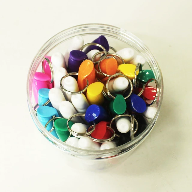 Alt view image 3 of 5 - 36-Pcs Mini Dry Erase Markers with Key Ring Whiteboard Markers, Marker Pens 3.5''