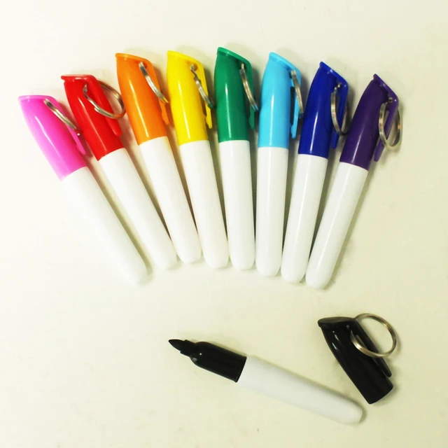 Alt view image 4 of 5 - 36-Pcs Mini Dry Erase Markers with Key Ring Whiteboard Markers, Marker Pens 3.5''