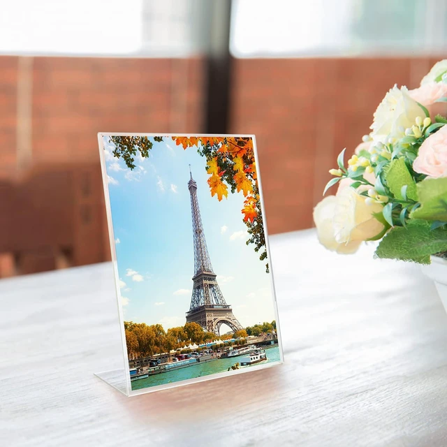 Alt view image 7 of 7 - Acrylic Sign Holder 6 Pack 8.5x11 Slant Back Acrylic Stands for Display Plexiglass Clear Acrylic Display Stands for Ad Frame, Picture Photo Frames, Promotions, Restaurants, Office, Store, Home