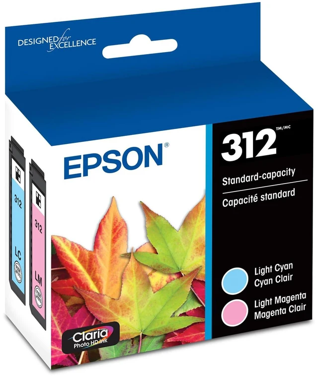 Main image of 312 Claria Photo HD Ink Standard Capacity Light Cyan/Magenta (T312922-S) Works with Expression XP-8500, 8600, 8700, 15000