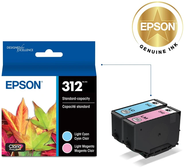 Alt view image 2 of 6 - 312 Claria Photo HD Ink Standard Capacity Light Cyan/Magenta (T312922-S) Works with Expression XP-8500, 8600, 8700, 15000