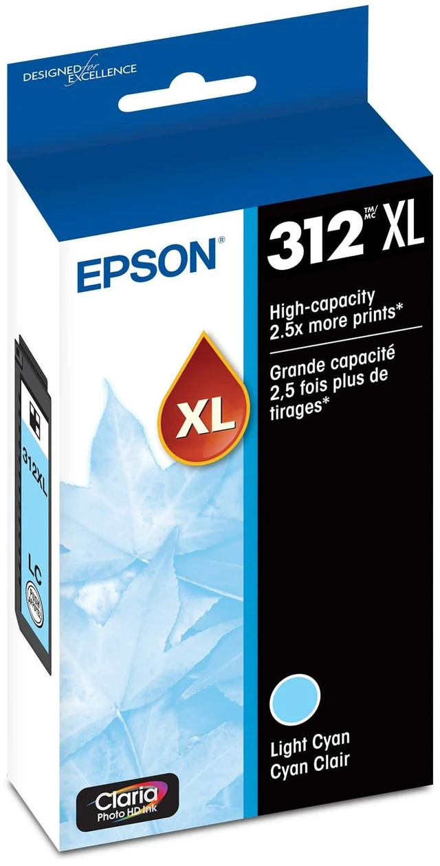 Main image of 312 Claria Photo HD Ink High Capacity Light Cyan Cartridge (T312XL520-S) Works with Expression XP-8500, 8600, 8700, 15000