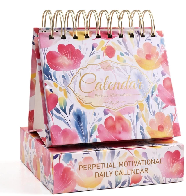 Main image of Bright Every Day Daily Flip Calendar with Inspirational Quotes - Motivational Perpetual Recycle Calendar Desk Office Home Decor for Women, Gifts Desk Accessories for Girls Positive Affirmations