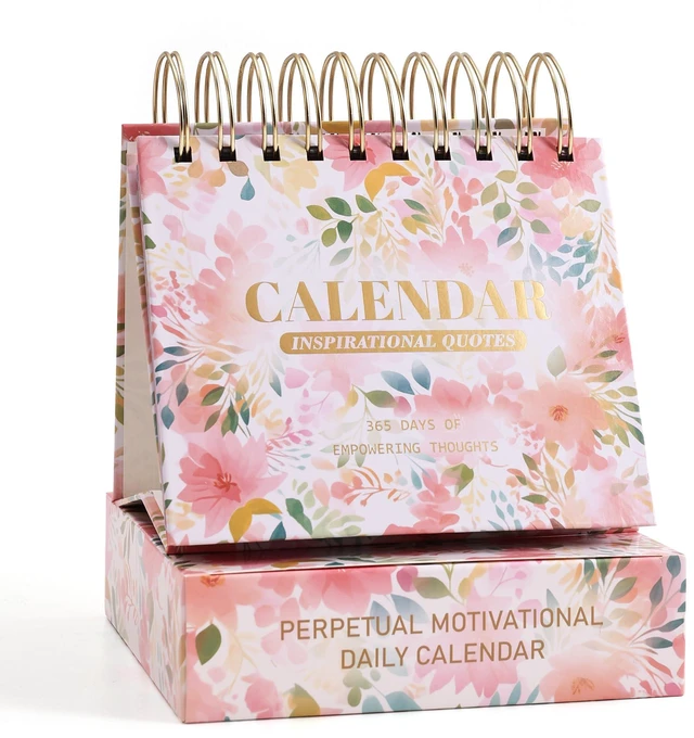 Main image of 365 Bright Every Day Daily Flip Calendar with Inspirational Quotes - Motivational Perpetual Calendar Desk Office Home Decor for Women, Gifts Desk Accessories for Girls Positive Affirmations