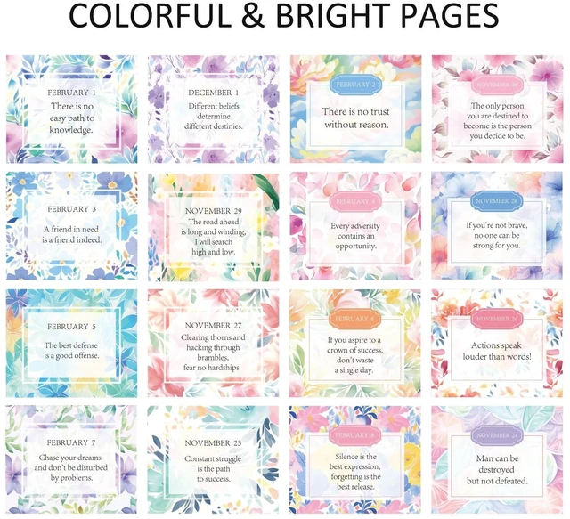 Alt view image 2 of 7 - 365 Bright Every Day Daily Flip Calendar with Inspirational Quotes - Motivational Perpetual Calendar Desk Office Home Decor for Women, Gifts Desk Accessories for Girls Positive Affirmations