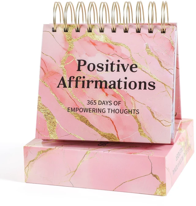 Main image of Daily Flip Calendar with Inspirational Quotes - Motivational Perpetual Calendar Desk Office Home Decor for Women, Gifts Desk Accessories for Girls Positive Affirmations