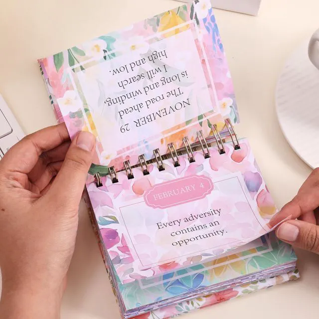 Alt view image 6 of 7 - 365 Bright Every Day Daily Flip Calendar with Inspirational Quotes - Motivational Perpetual Calendar Desk Office Home Decor for Women, Gifts Desk Accessories for Girls Positive Affirmations