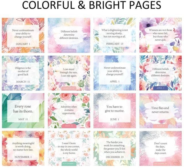 Alt view image 2 of 5 - Daily Flip Calendar with Inspirational Quotes - Motivational Perpetual Calendar Desk Office Home Decor for Women, Gifts Desk Accessories for Girls Positive Affirmations