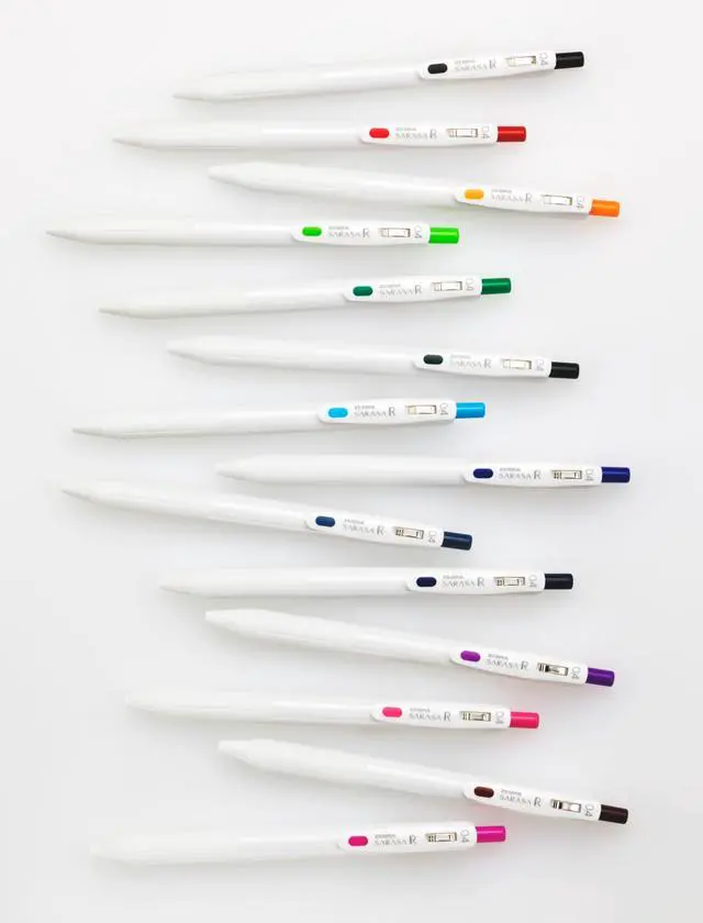 Alt view image 7 of 7 - SARASA R Vivid Gel Retractable Pen, Assorted Ink, 0.4mm, 7-Pack Made in Japan, Quick-Drying Smear-Free Ink, Create Deep, Saturated Colors and Smooth Gel Lines, Fine Point Tip (47807)