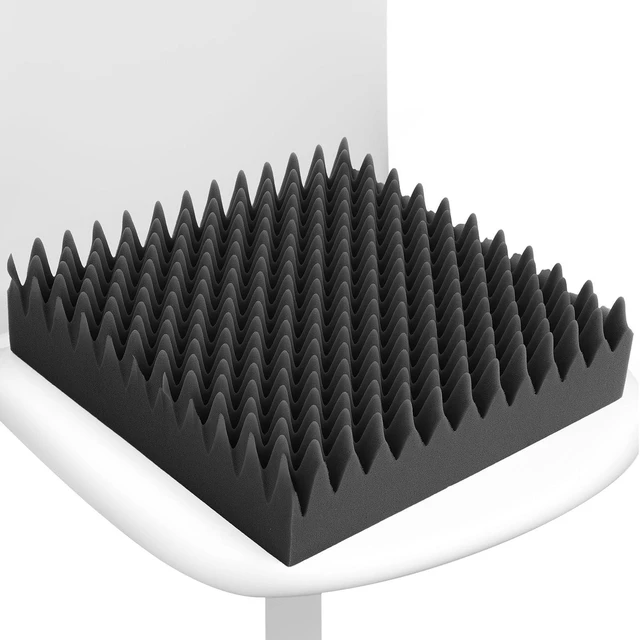 Main image of 1 Pcs Egg Foam Pad,18 X 16 X 4 Inches Egg-Shaped,Black Gray Egg Seat Cushions Crate for Chairs, Convoluted Foam Relieves Pressure, Breathable Design, For Wheelchair Office Car Seats