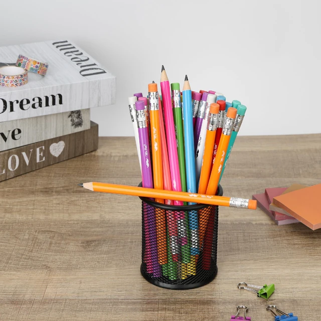 Alt view image 7 of 7 - Jumbo Pencils, 60 pcs, Preschool Pencils, Large Pencil Bright Barrels and Black 2 HB Graphite Cores, Smooth Lead, Latex-Free Eraser Top with Metal Ferrule