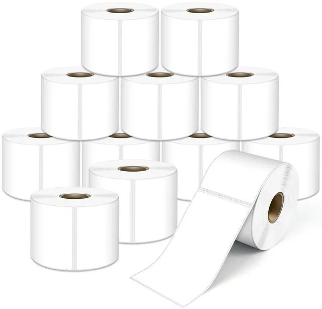 Main image of 2.25" x 4" Direct Thermal Labels, 4200 Shipping Postage Labels 12 Rolls, 350 Labels/Roll, BPA Free, Strong Adhesive, Block Old Information, Perforated, Compatible with Most Printers