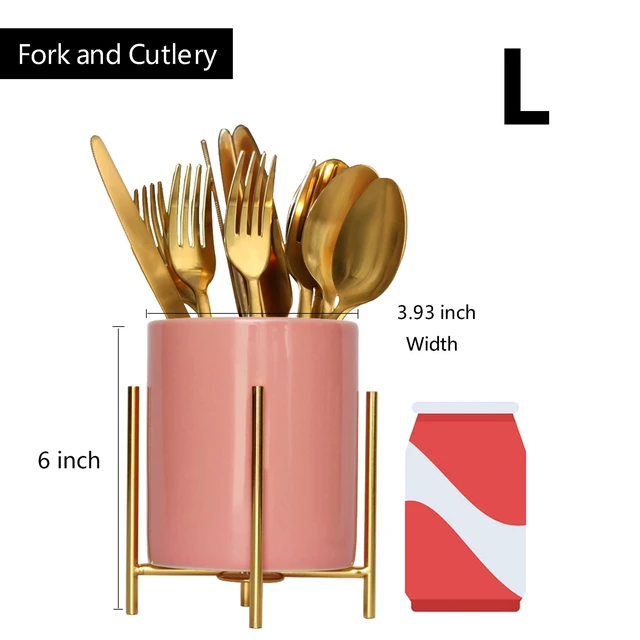 Alt view image 6 of 6 - Ceramic Pen Holder Stand Cup Pencil Holder Organizer Makeup Brush Holders for Home Office Desk (Pink)