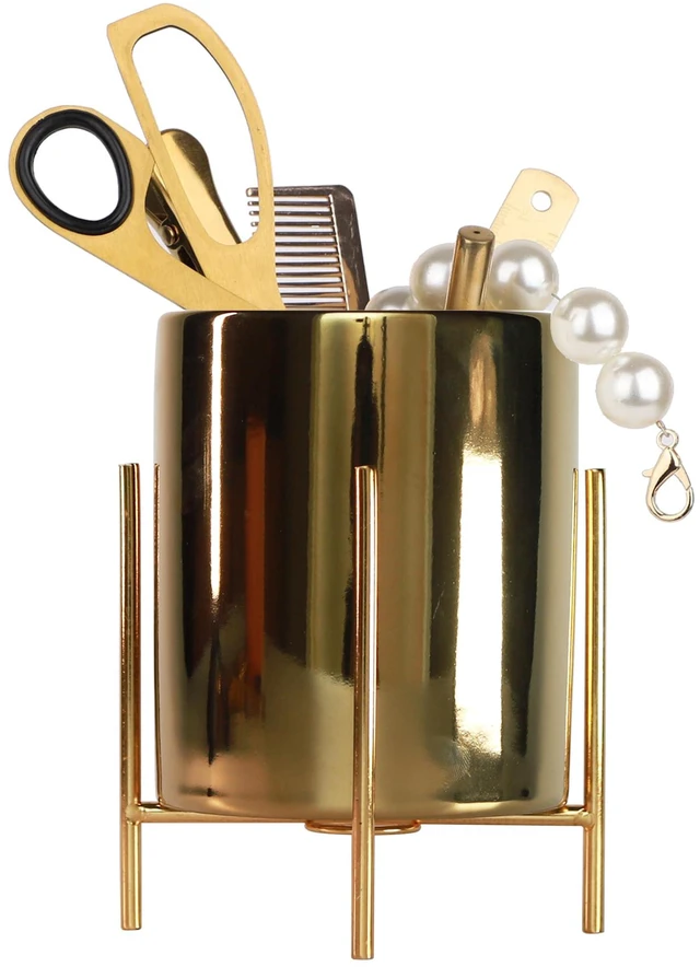 Main image of Gold Pen Holder Pen cup & Pen Holders Desk Accessores