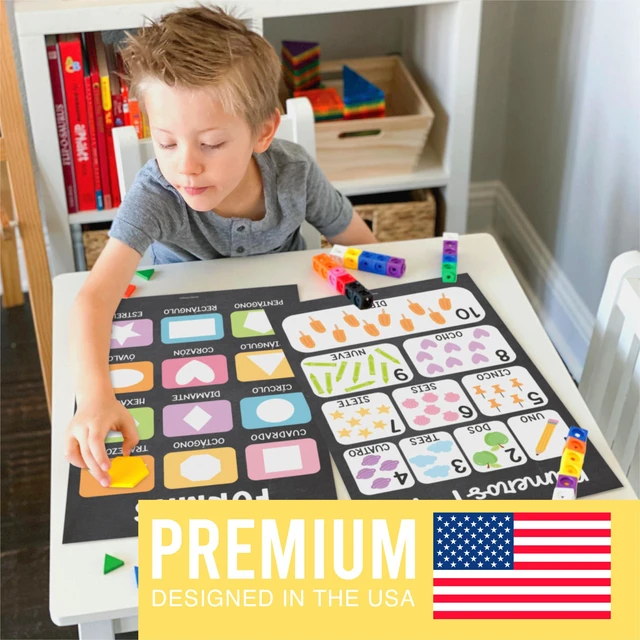 Alt view image 7 of 7 - Spanish Posters for Classroom Must Haves, Abecedario Para Niños en Español Chalkboard Laminated Spanish Homeschool & Preschool Learning Posters for Toddlers 1-3, Bilingual Classroom Decor & Must Haves
