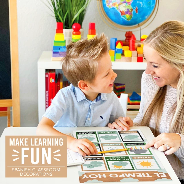 Alt view image 2 of 7 - Spanish Posters for Classroom Must Haves, Abecedario Para Niños en Español Farmhouse Laminated Spanish Homeschool & Preschool Learning Posters for Toddlers 1-3, Bilingual Classroom Decor & Must Haves