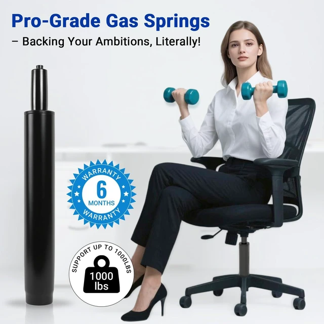 Alt view image 5 of 7 - 14 Inches-22 Inches Extra Long Office Chair Cylinder Replacement Heavy Duty 1000lbs Class 4 Hydraulic Lift, Universal Pneumatic Piston Fit for Sinking Desk/Gaming Chairs