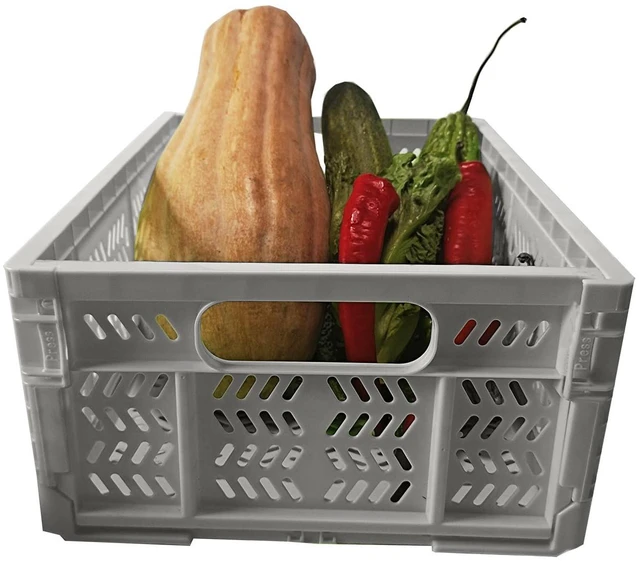 Alt view image 6 of 6 - 20L Folding Crate, 4Pack Plastic Storage Baskets Organizer for Home and Office,Collapsible Storage Crates for Home Office and Outdoor Organizer.(Grey)