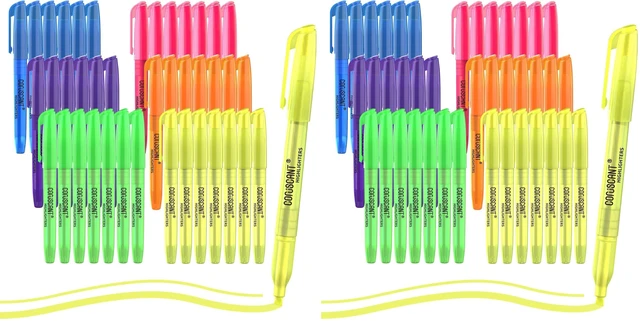 Main image of Highlighter - 72 pack color highlighter, color transparent visible fluorescent pen shell, wide chisel point mark, fluorescent pen, school, office