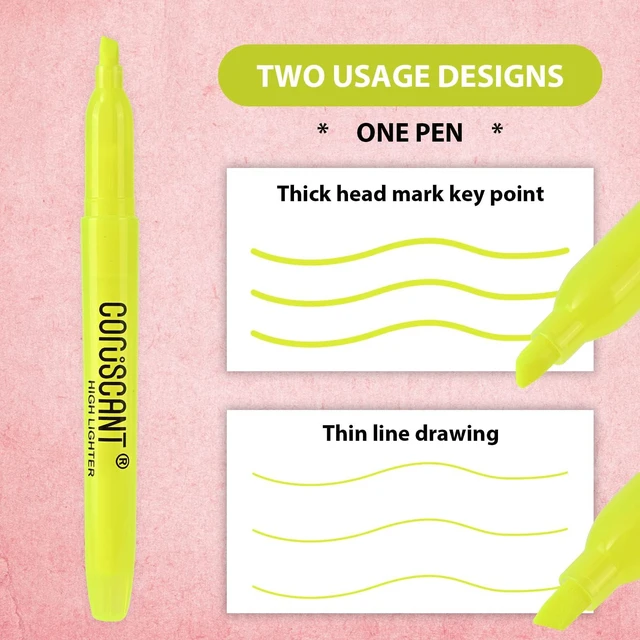 Alt view image 7 of 7 - Highlighter - 72 pack color highlighter, color transparent visible fluorescent pen shell, wide chisel point mark, fluorescent pen, school, office