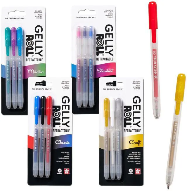 Main image of Gelly Roll Retractable Gel Pens, Assorted, 12 Pens
