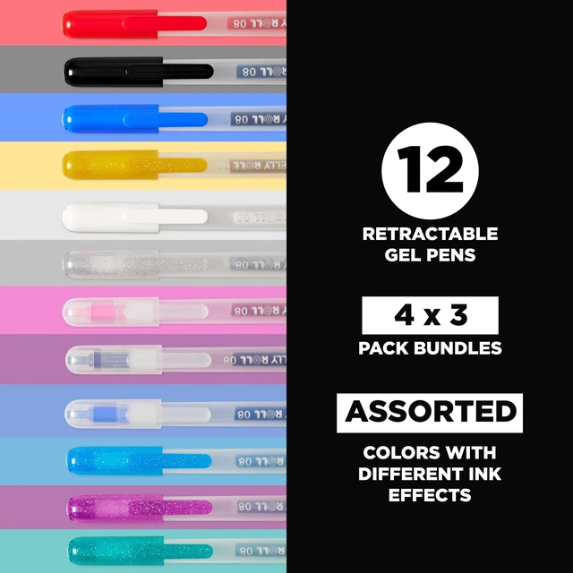 Alt view image 2 of 6 - Gelly Roll Retractable Gel Pens, Assorted, 12 Pens