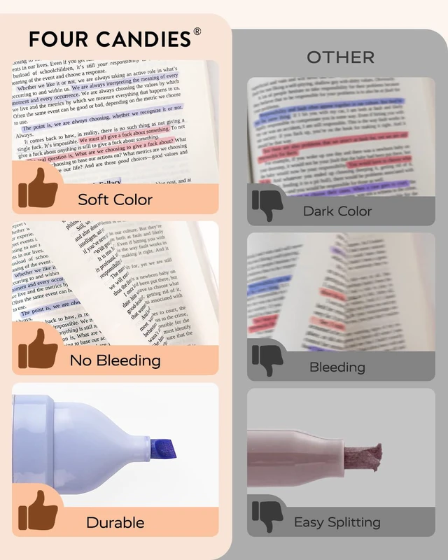 Alt view image 3 of 7 - 12 Pcs Pastel Highlighters, Highlighters Assorted Colors Set Quick Dry No Bleed Ink, Soft Chisel Tip, School Supplies for Girls, Back to School Supplies, Cute College Stationery