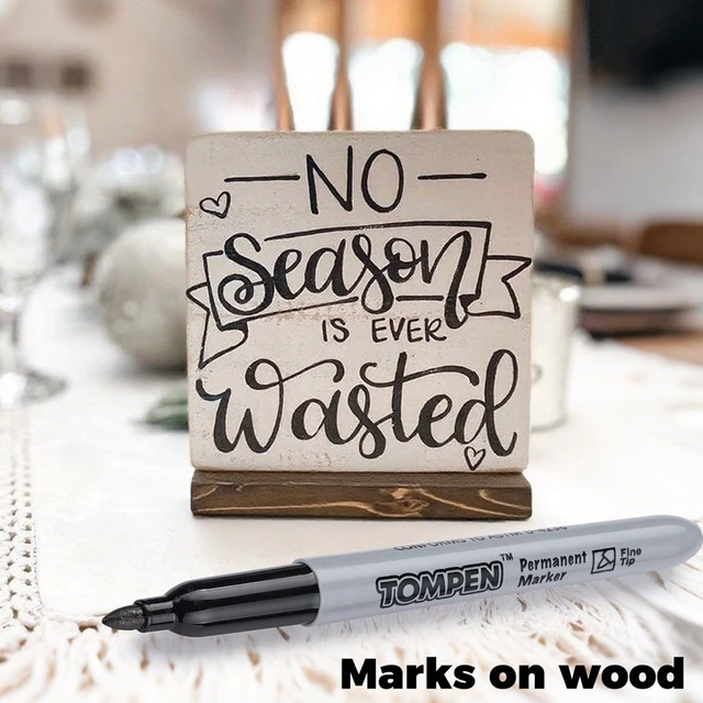 Alt view image 4 of 7 - Black Permanent Markers Fine Tip 160 Pack Bulk,Waterproof Permanent Marker Pens with Quick Drying on Wood,Plastic,Paper,Metal,Mirror for Gift Office School Classroom Home