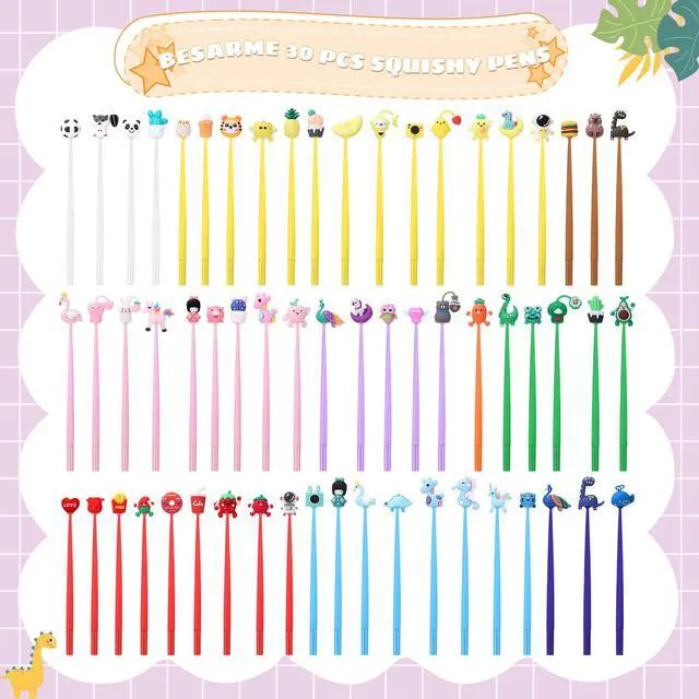 Alt view image 3 of 7 - 60 PCS Fun Pens for Kids, Cute Pen Prizes for Kids Stress Relief Classroom Prizes Gifts 8th Grade Graduation Gifts for Students Birthday Party Favors Goodie Stuffers