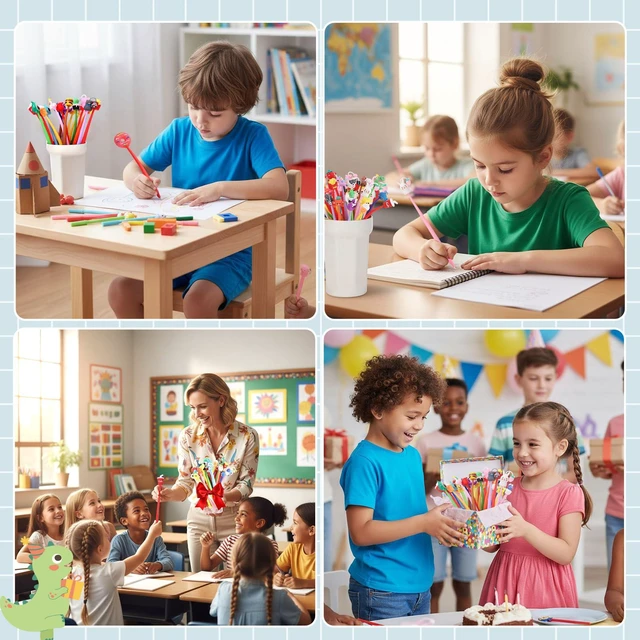 Alt view image 7 of 7 - 60 PCS Fun Pens for Kids, Cute Pen Prizes for Kids Stress Relief Classroom Prizes Gifts 8th Grade Graduation Gifts for Students Birthday Party Favors Goodie Stuffers
