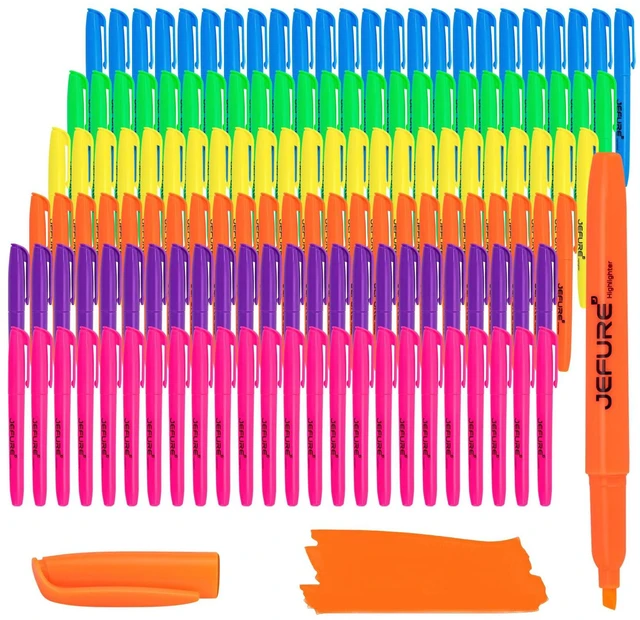 Main image of 138 Pcs Highlighters, Chisel Tip, Assorted Colors, Quick Dry, Bulk Bible Highlighters for Studying, Note-Taking, School, College, Office, Teacher & Student Supplies