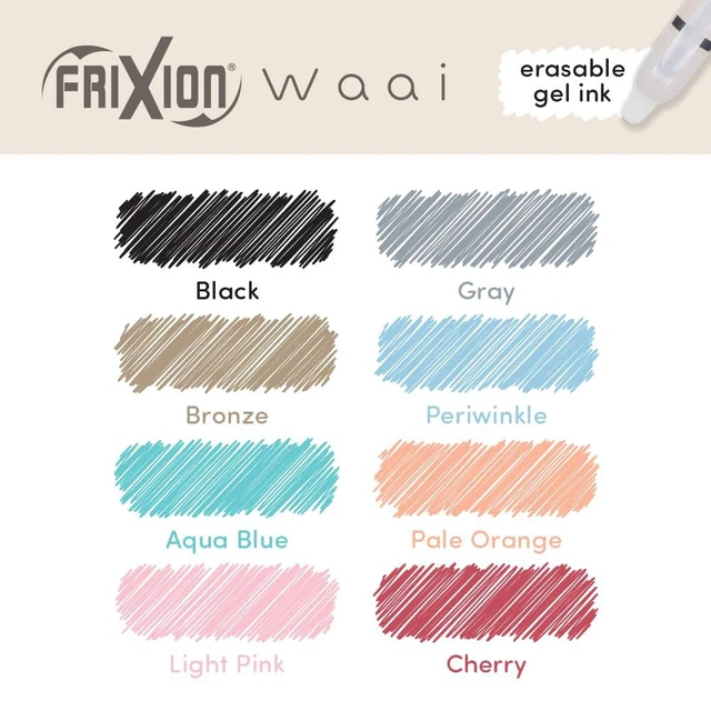 Alt view image 5 of 6 - FriXion Waai Erasable Gel Pens, 8-Pack Pouch, Assorted Colors