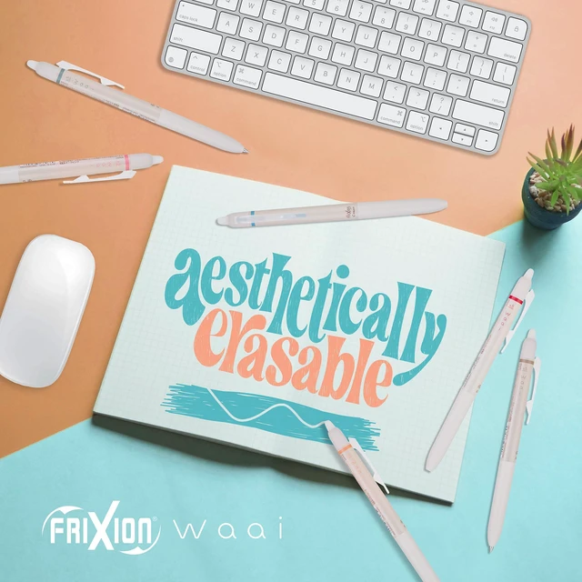 Alt view image 4 of 6 - FriXion Waai Erasable Gel Pens, 8-Pack Pouch, Assorted Colors