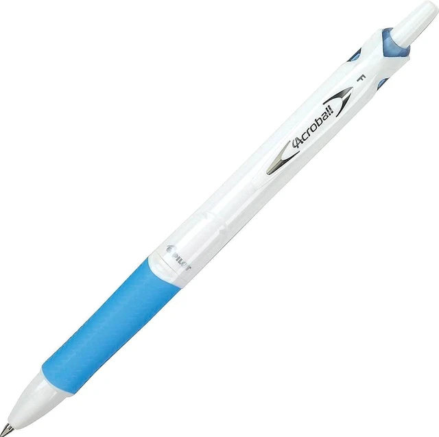 Main image of Acroball PureWhite Ball Point Pens with Blue, Black Ink, 12-Pack