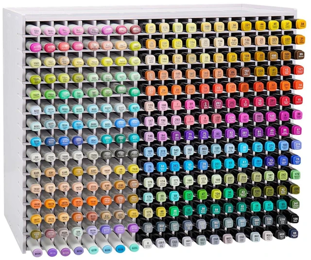 Main image of Art Marker Storage Rack for 300 Markers Watercolour Brushes Pens Color Pencils Organizer Holder for Desk