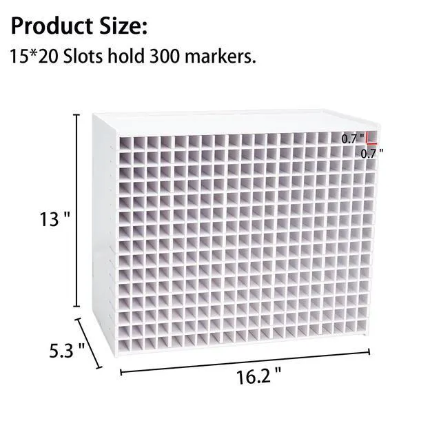 Alt view image 2 of 6 - Art Marker Storage Rack for 300 Markers Watercolour Brushes Pens Color Pencils Organizer Holder for Desk