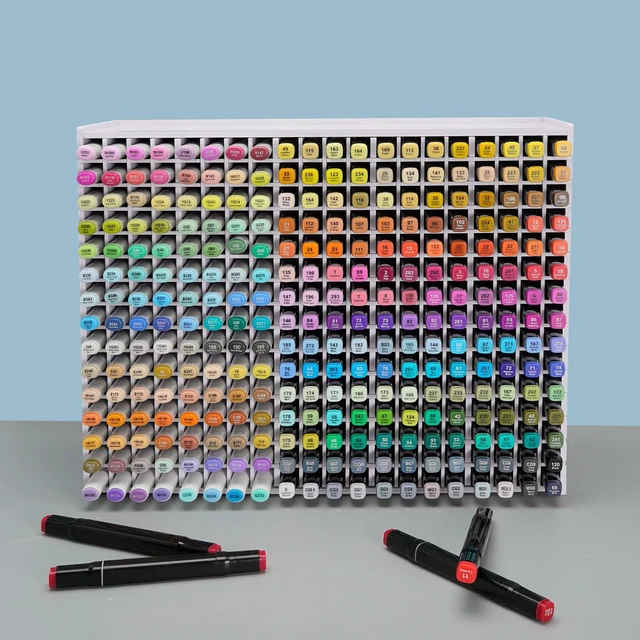 Alt view image 4 of 6 - Art Marker Storage Rack for 300 Markers Watercolour Brushes Pens Color Pencils Organizer Holder for Desk