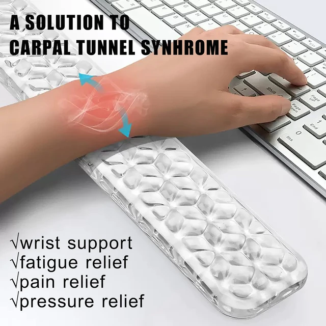 Alt view image 4 of 7 - Mouse Pad with Wrist Rest, Soft Cloud Gel Keyboard Mouse Pad Set with Hand Wrist Support, Cute Non Slip Office Desk Accessories for Comfort/Pain Relief/Computer/Laptop (Clear Diamond)