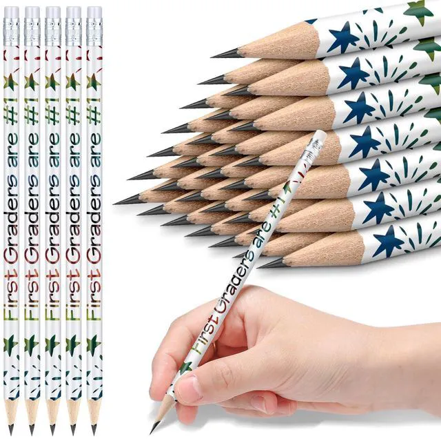 Main image of 24 Pcs 1st Graders Pencils Bulk Motivational Pencil with Eraser Welcome to First Grade, Back to School Gifts for Students, Inspirational Pencil, for Student Teacher Classroom Reward